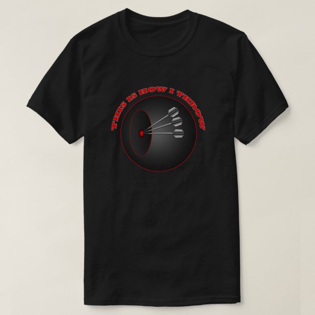 Darts How i Throw Mens Basic Black T-shirt (Design Front)