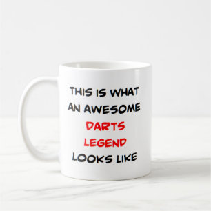 darts legend, awesome coffee mug