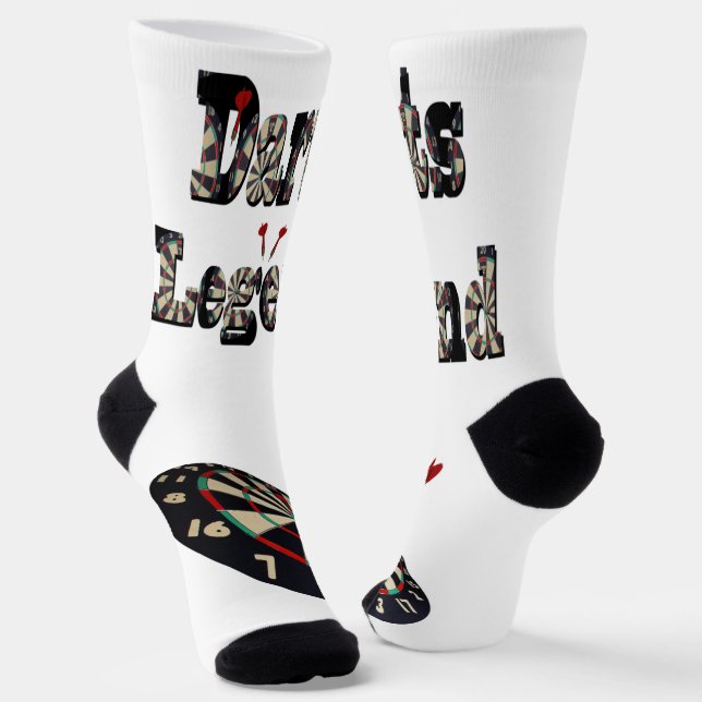 Darts Legend, Full Print Crew Socks (Angled)
