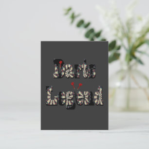 Darts Legend Is The Word, Postcard