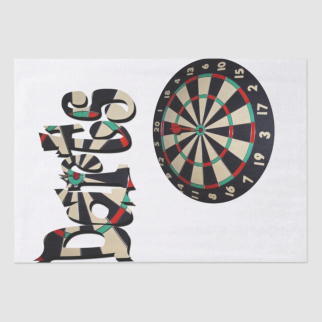 Darts Logo And Dartboard, Tissue Paper (Front)
