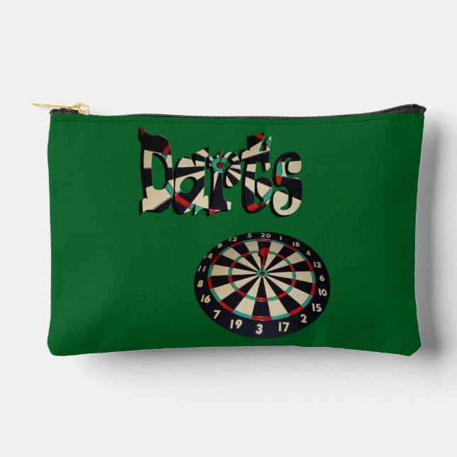 Darts Logo With Dartboard,  Accessory Pouch (Front)