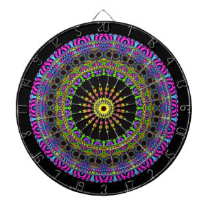 Darts Mandala - neon 2 Dartboard