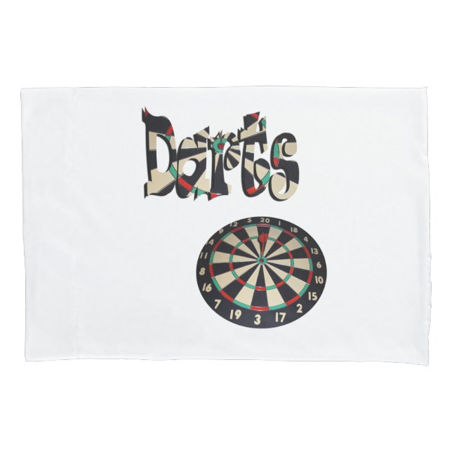 Darts Name And Dartboard, Pillowcase (Front)