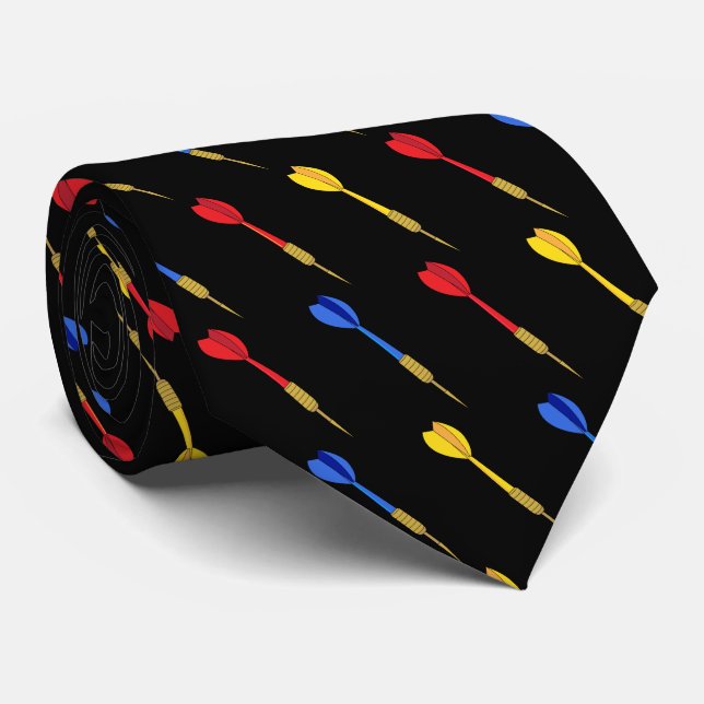 Darts Patterned Tie (Rolled)