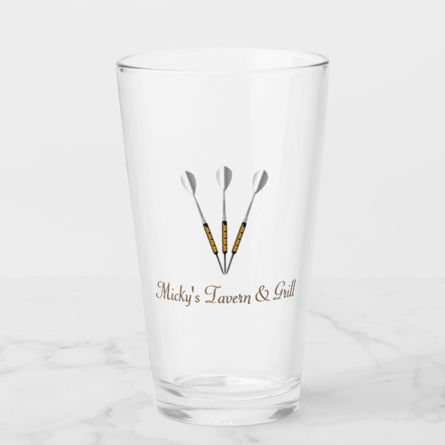 Darts Personalised Glass (Front)