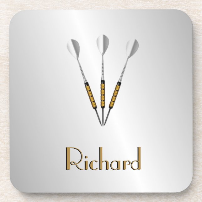 Darts Personalised / Monogram Coaster (Front)