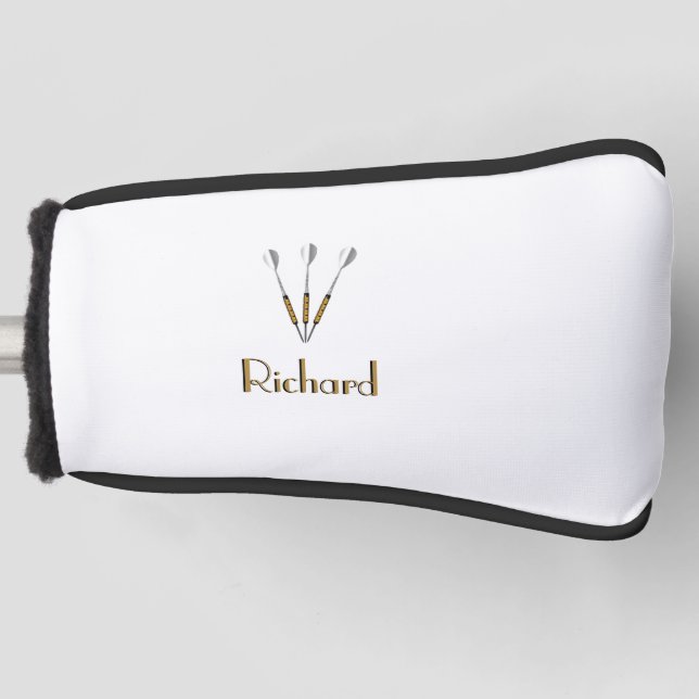 Darts Personalised / Monogram Golf Head Cover (Front)