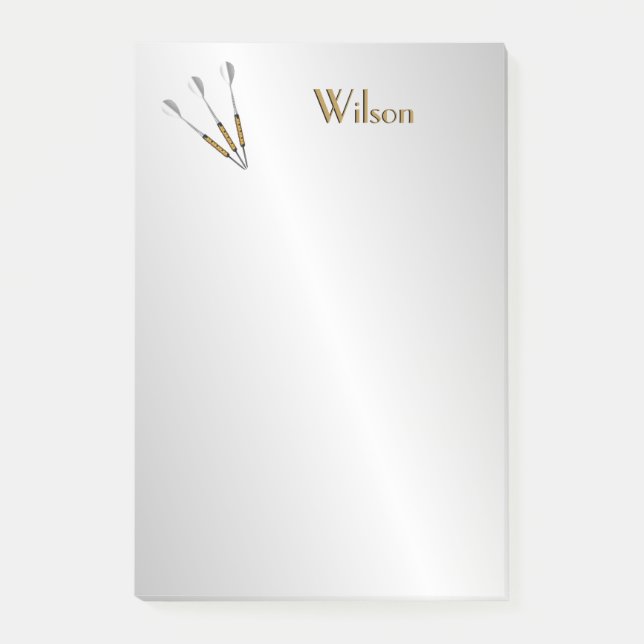 Darts Personalised / Monogram Post-it Notes (Front)