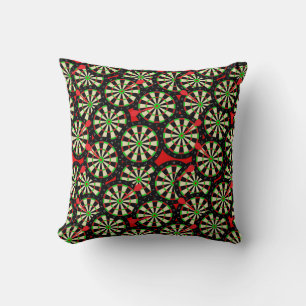 Darts Player Dartboard Patterned Cushion