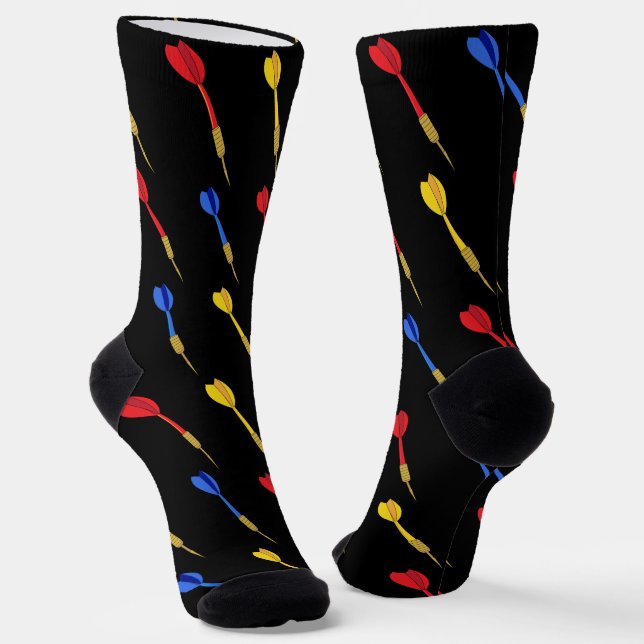 Darts Player Darts Patterned Socks (Angled)