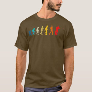 Darts player evolution retro colours darts player T-Shirt