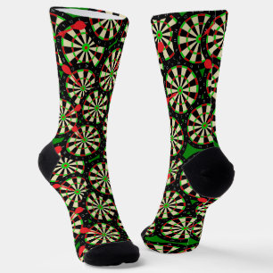 Darts Player Novelty Dartboard Patterned Socks