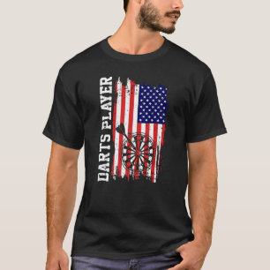 Darts Player USA American Flag T-Shirt
