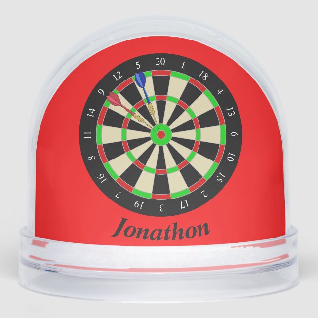 Darts Player Winner Award Champion Snowglobe (Front)