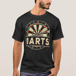 Darts Retro Vintage T Shirt Dart Gift Fan Player