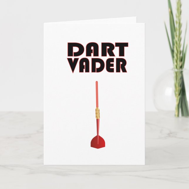 Darts Sayings Funny Men Motive Darts Gift Idea Card (Front)
