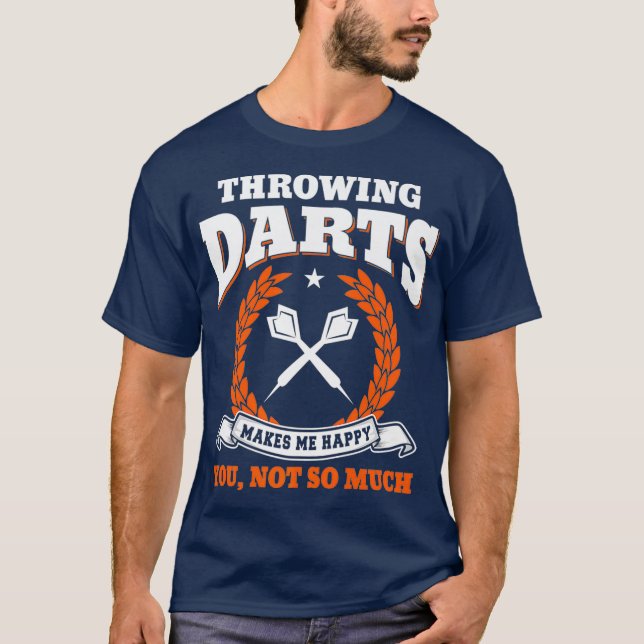 Darts Shirt Darts Player Funny Playing Darts (Front)