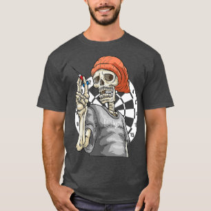 Darts skeleton player - darts champions team T-Shirt