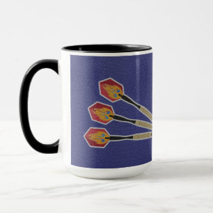 Darts Three darts on Custom background personalize Mug