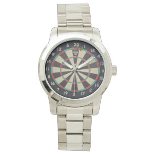 Darts Triple Twenty, Large Unisex Silver Watch. Watch