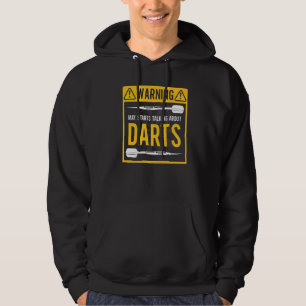 Darts With Dartboard For Darts Players Hoodie