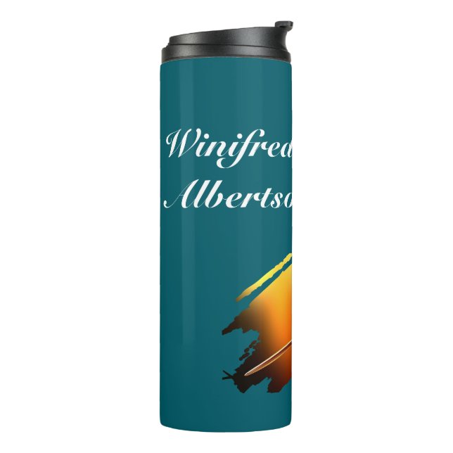 Darts - with Flaming Dart image - Personalize Thermal Tumbler (Rotated Left)