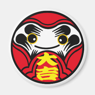 Daruma doll brings “Great good luck” （大吉） Magnet