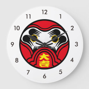 Daruma doll brings “Great good luck” （Daikic Large Clock