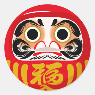 Daruma Doll Classic Round Sticker