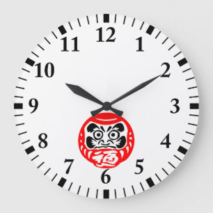 Daruma doll large clock