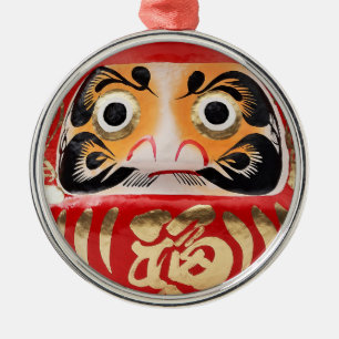 Daruma doll metal tree decoration