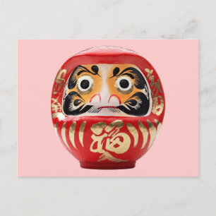 Daruma doll postcard