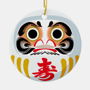 Daruma doll (traditional Japanese good luck charm) Ceramic Tree Decoration