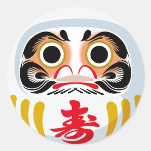 Daruma doll (traditional Japanese good luck charm) Classic Round Sticker