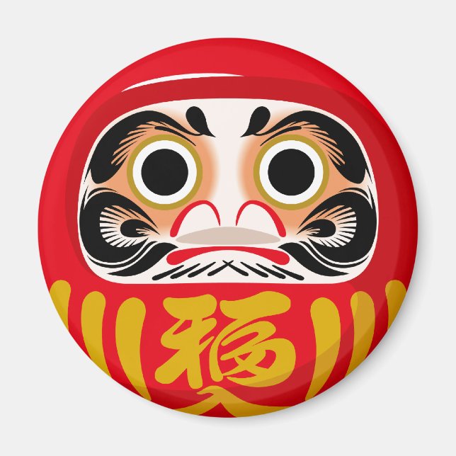Daruma doll (traditional Japanese good luck charm) Magnet (Front)