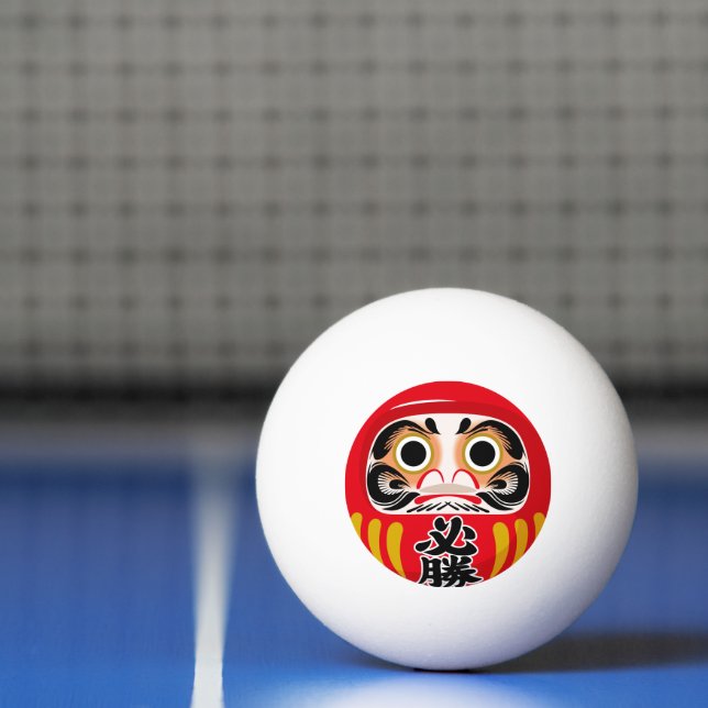 Daruma doll (traditional Japanese good luck charm) Ping Pong Ball (Net)