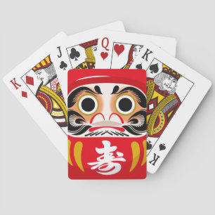 Daruma doll (traditional Japanese good luck charm) Playing Cards