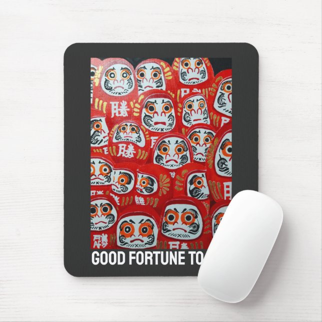 Daruma Dolls Painting by Alfred Fox Mouse Mat (With Mouse)