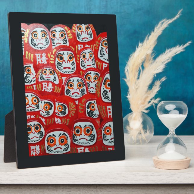 Daruma Dolls Painting by Alfred Fox Plaque (Side)