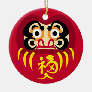 Daruma Round Ornament II