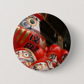 Daruma San Japanese Good Luck Dolls 6 Cm Round Badge