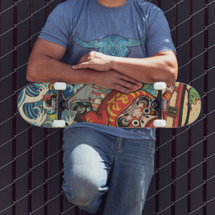 Daruma Skateboard – Japanese Ukiyo-e Street Art