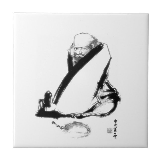 Daruma zen meditation tile (Front)