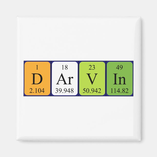 Darvin periodic table name magnet (Front)