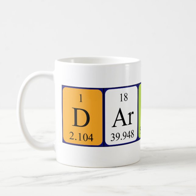Darvin periodic table name mug (Left)