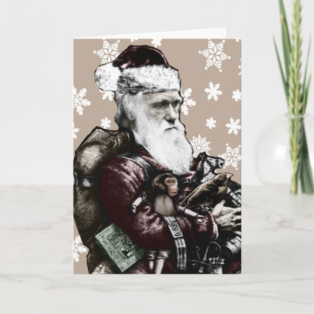 Darwin Atheist Christmas Card (Colour) (Front)