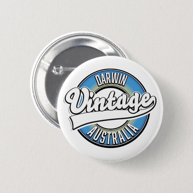 Darwin australia Vintage logo 6 Cm Round Badge (Front & Back)