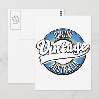 Darwin australia Vintage logo Postcard