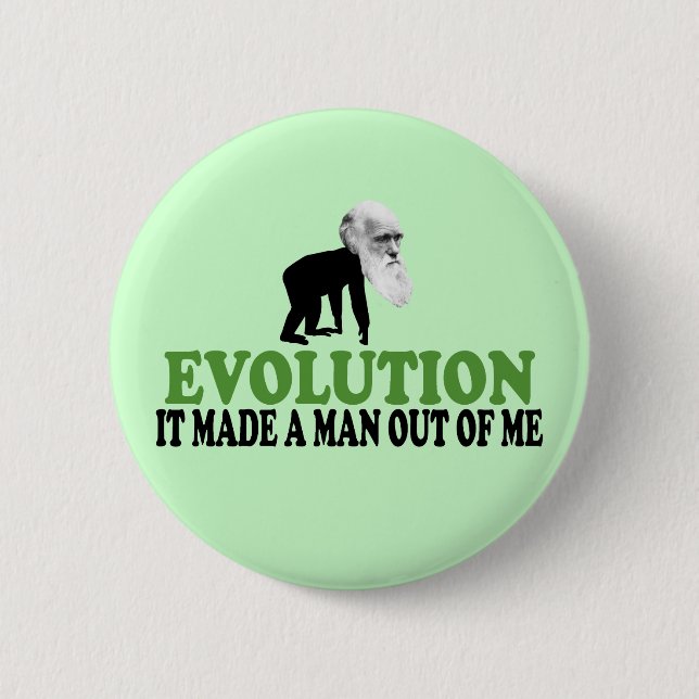Darwin evolution 6 cm round badge (Front)